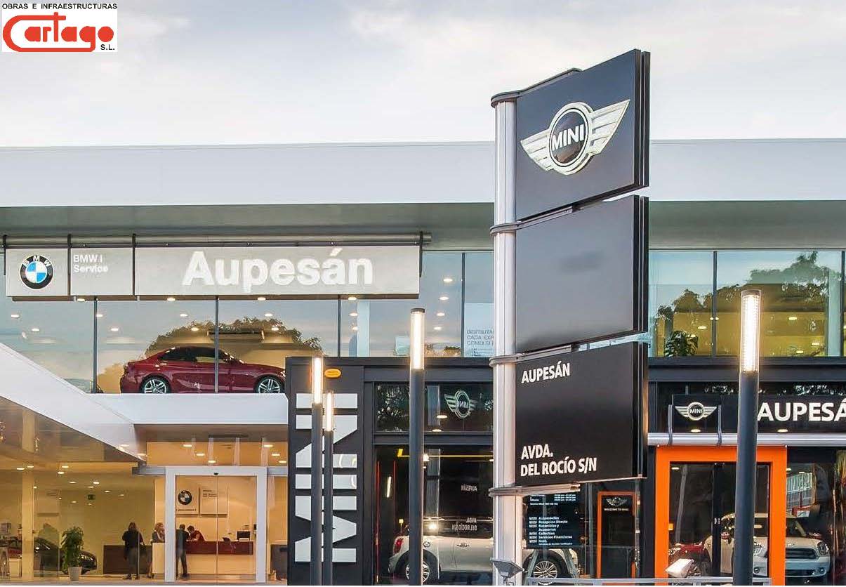 AUPESAN - CONCESIONARIO BMW (MURCIA) - Estructuras metálicas, construcción de estructuras metálicas, construcción de naves industriales, construcciones industriales