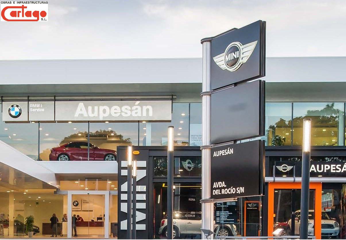 AUPESAN - CONCESIONARIO BMW (MURCIA) - Estructuras met&aacute;licas, construcci&oacute;n de estructuras met&aacute;licas, construcci&oacute;n de naves industriales, construcciones industriales